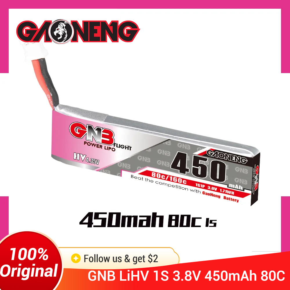 GAONENG GNB 1S 450mAh 80C/160C - Drone Battery Li-Ion ulasan dan harga