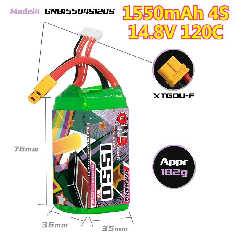 1550mAh 120C LiPo Battery 4S 1 - Drone Battery 6S ulasan dan harga