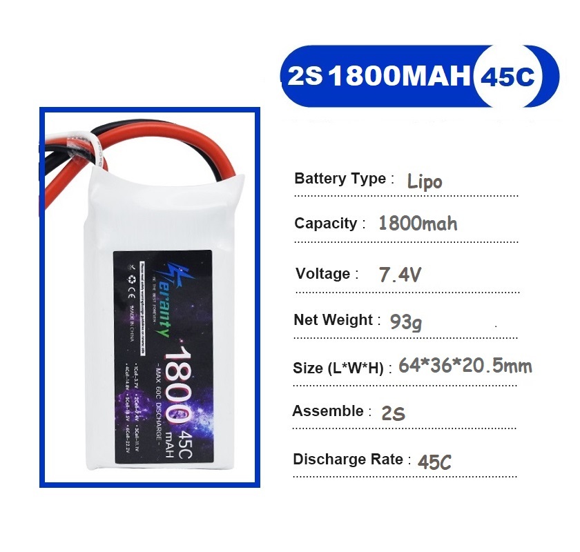 2PCS 7.4V Lipo 2S Battery 1500 - Drone Battery Lipo ulasan dan harga