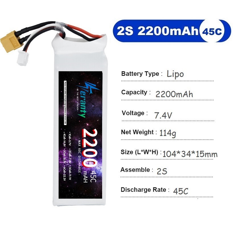 2PCS 7.4V Lipo 2S Battery 1500 - Drone Battery Lipo ulasan dan harga