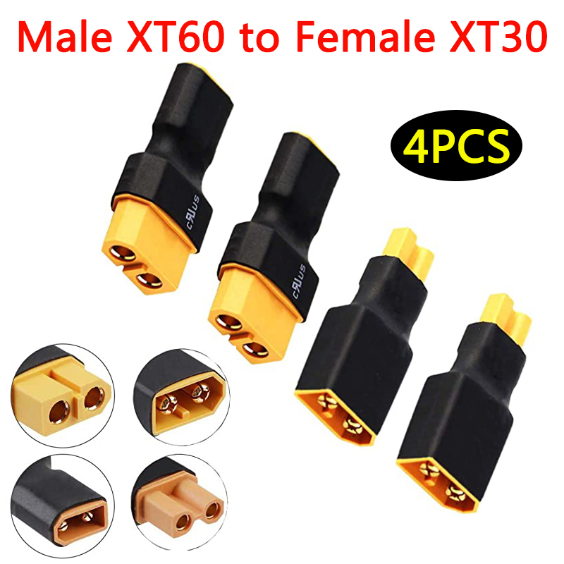 4Pcs XT60 to XT30 Plug Female  - Drone Battery Balance Charger ulasan dan harga